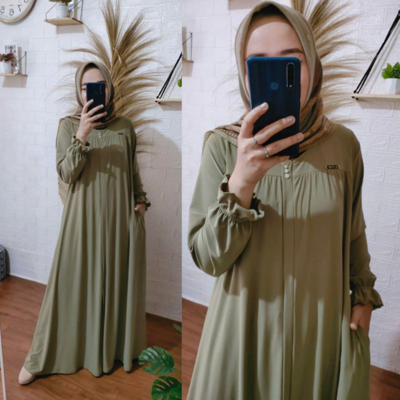 Gamis Amori Jersey Polos By Rfilly | R filly