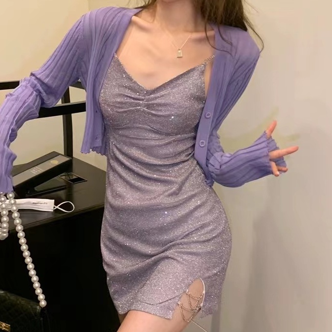 【Moon Blush】Party Queen✨Korean Sexy Blink Mini Dress 2373 (S/M/L)