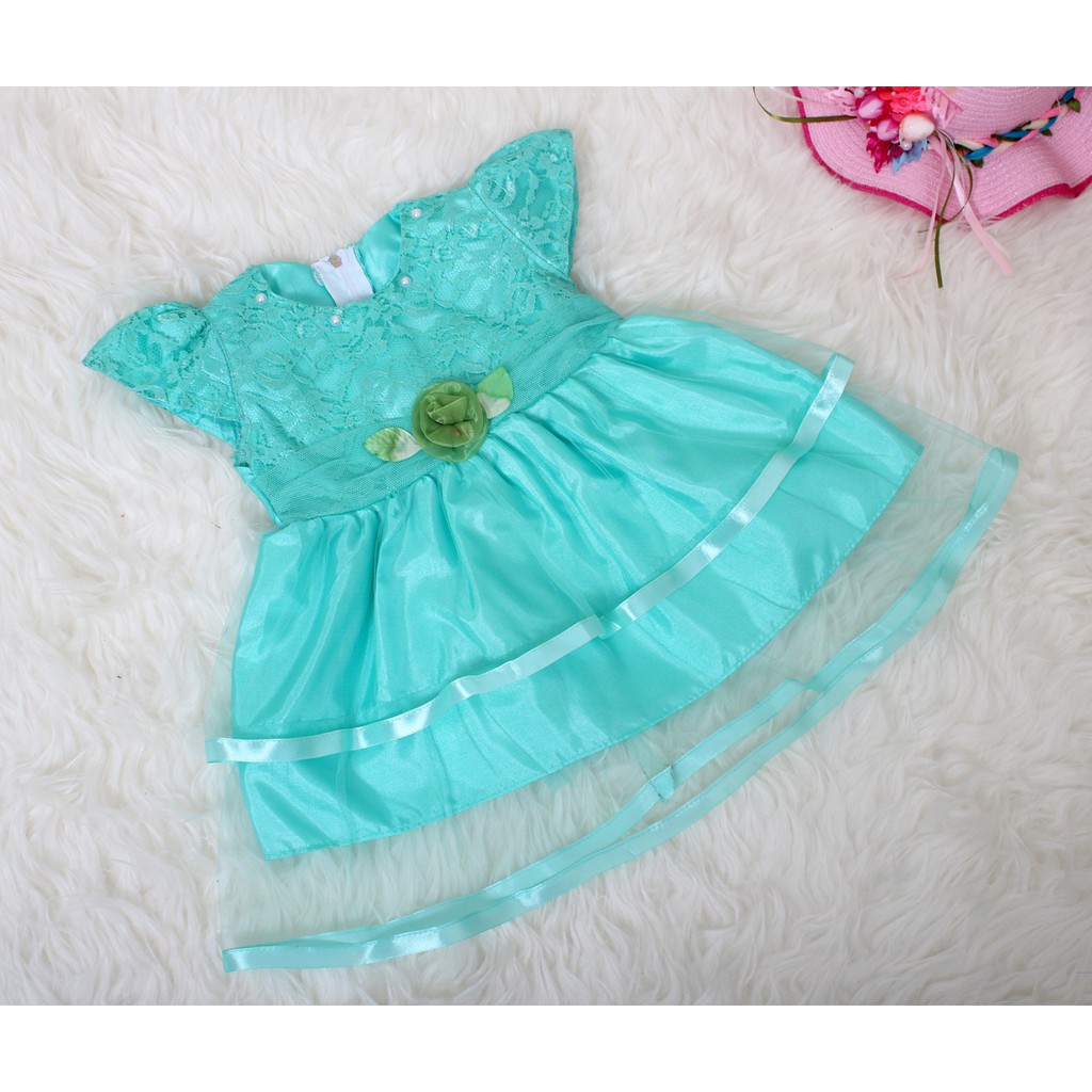 Dress Kids Dahlia/Baju Terusan Dress Anak Bayi 1thn Brukat Lapis Furing/Dress Anak Premium Elegant