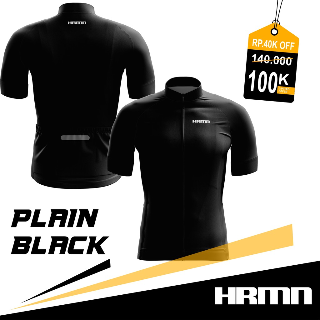 Jersey Road Bike / Jersey Roadbike - HRMN Plain Black