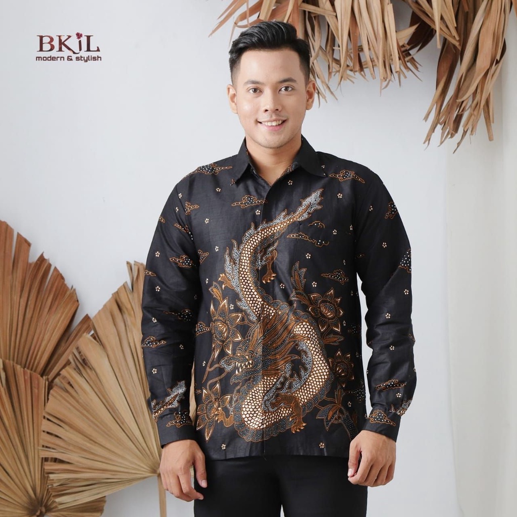 Batik Pria Bintang 5 Baju Kemeja Batik Pria Lengan Panjang Ukuruan M L XL XXL