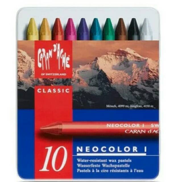 

Caran d'Ache Neocolor I - 10 Colour Assortment Wax Oil Pastels