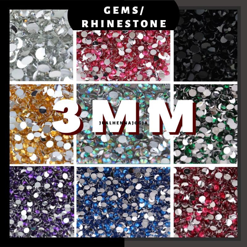 GEMS HENNA 3MM PART 2 [+-200pcs]