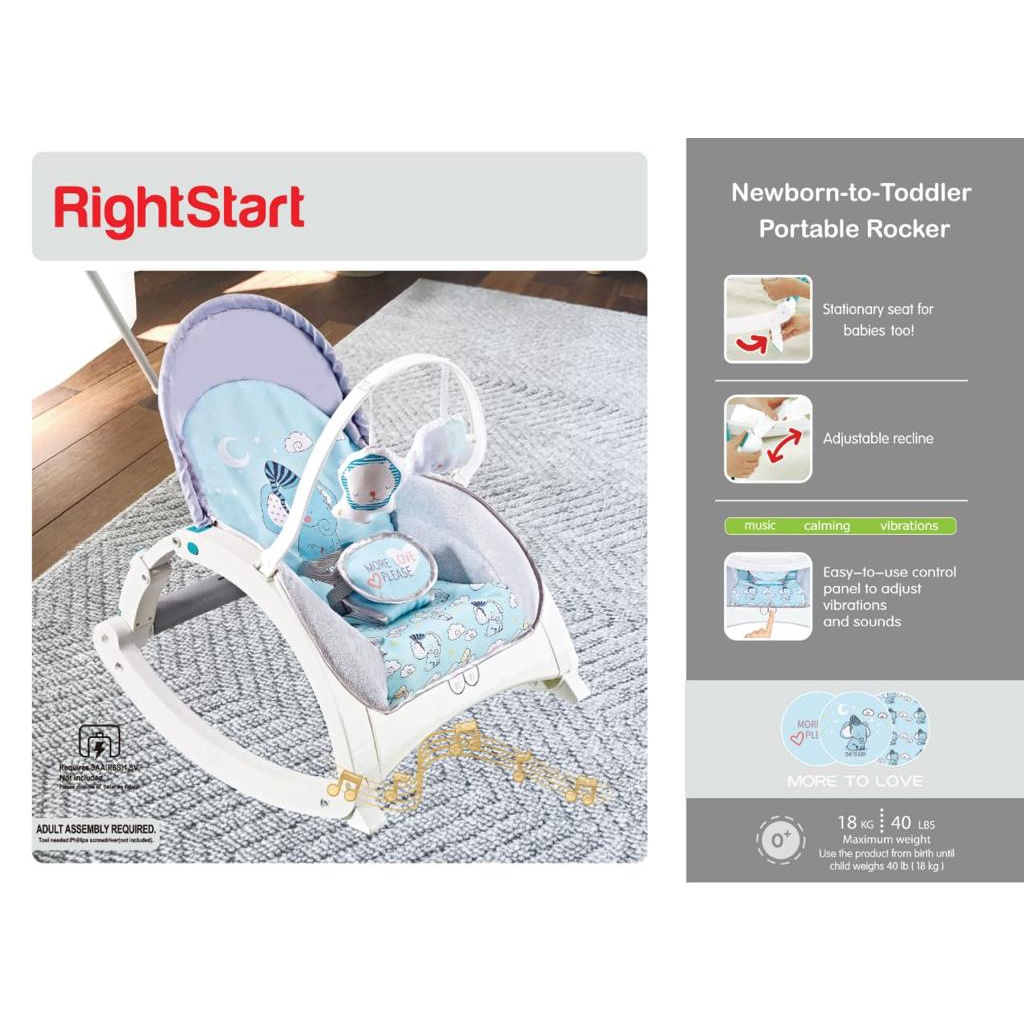 Right Start Bouncer Table Newborn Toddler Portable Swing Ayunan Bayi 2 in 1 Goyang Rocker Baby