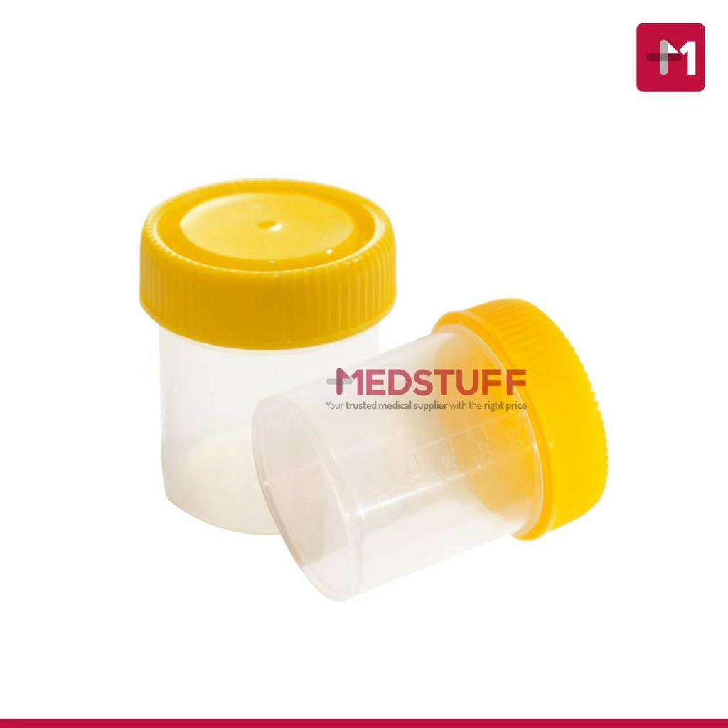 Urine Container Non Steril 60ml Pot Urin Wadah Sampel Urine