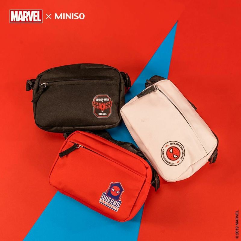 Miniso official Marvel men's crossbody bag / tas selempang pria