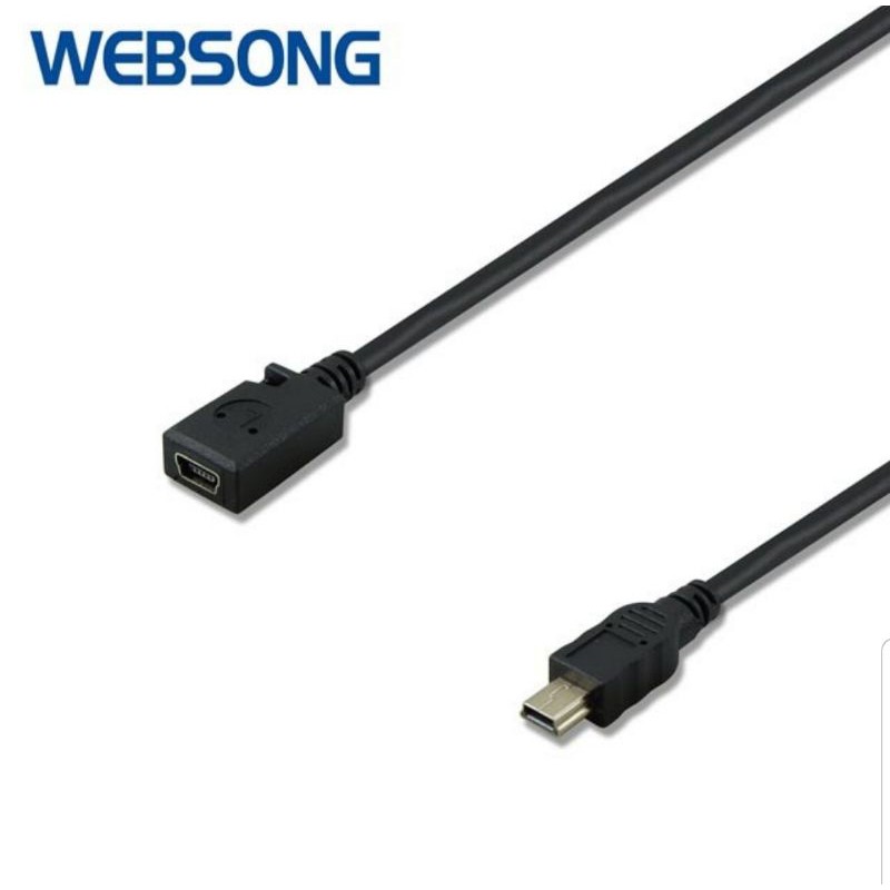 Kabel mini USB 5P Male to Female Extension 20CM High Quality WEBSONG