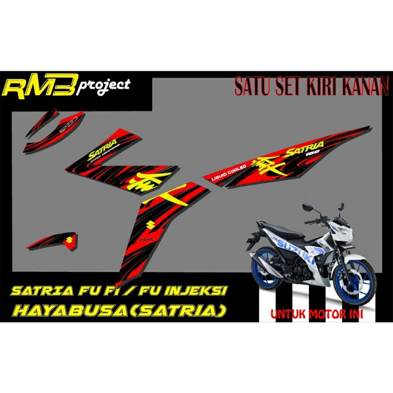 Stiker Striping Suzuki Satria Fu Injeksi 2016 - 2021 Hayabusa