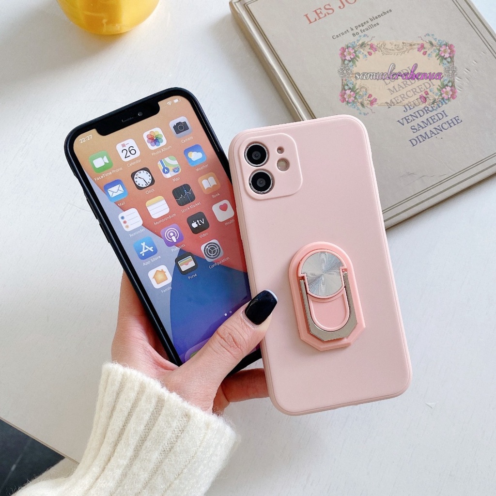 SOFTCASE MACARON RINGSTAND REALME C11 C15 C20 C21 C21Y C25 C12 NARZO 30 50A SB3307