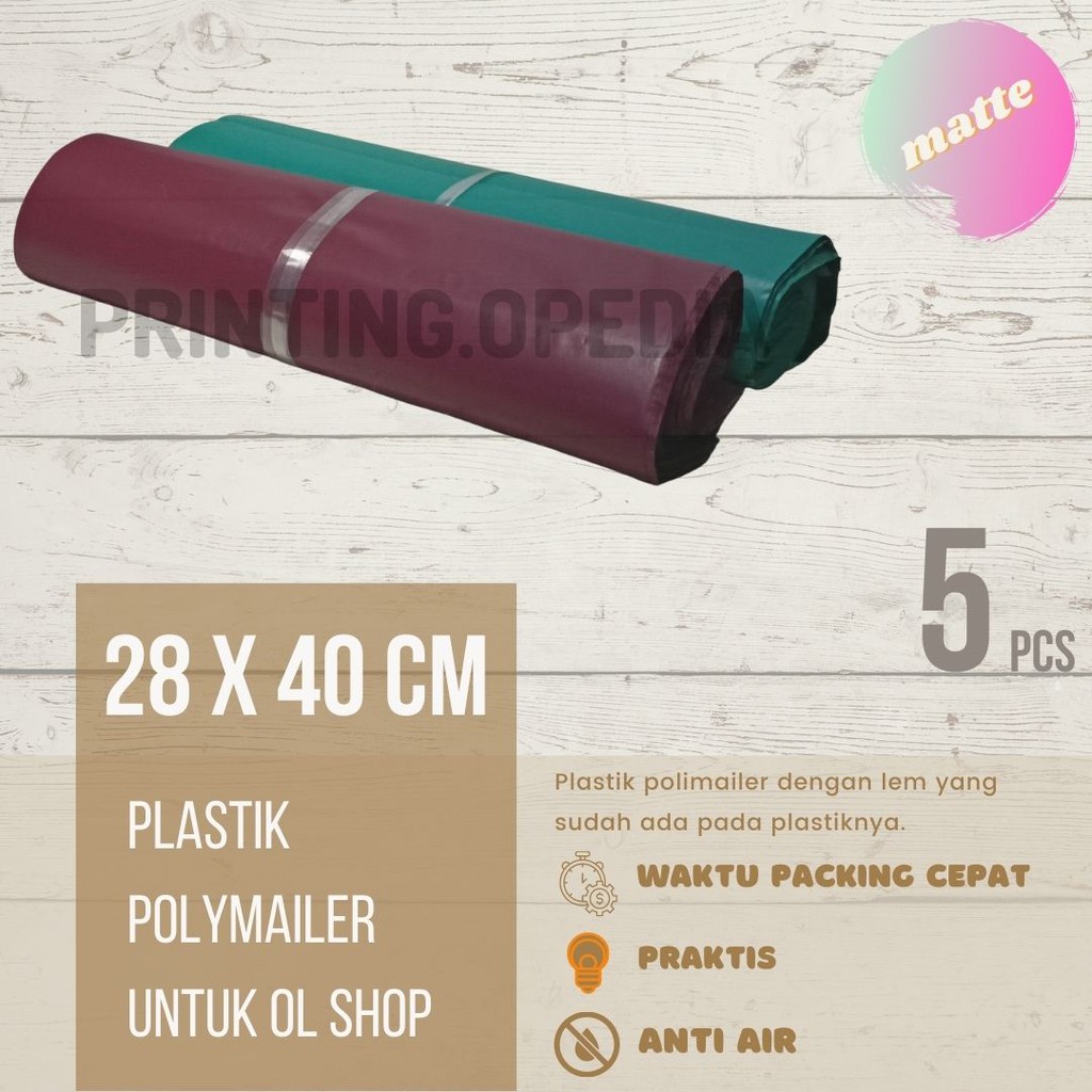 

Plastik Polymailer 28x40cm (5 pcs) - Matte