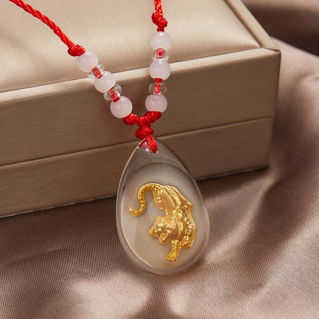 Kalung Dengan Liontin Kristal 12 Zodiak