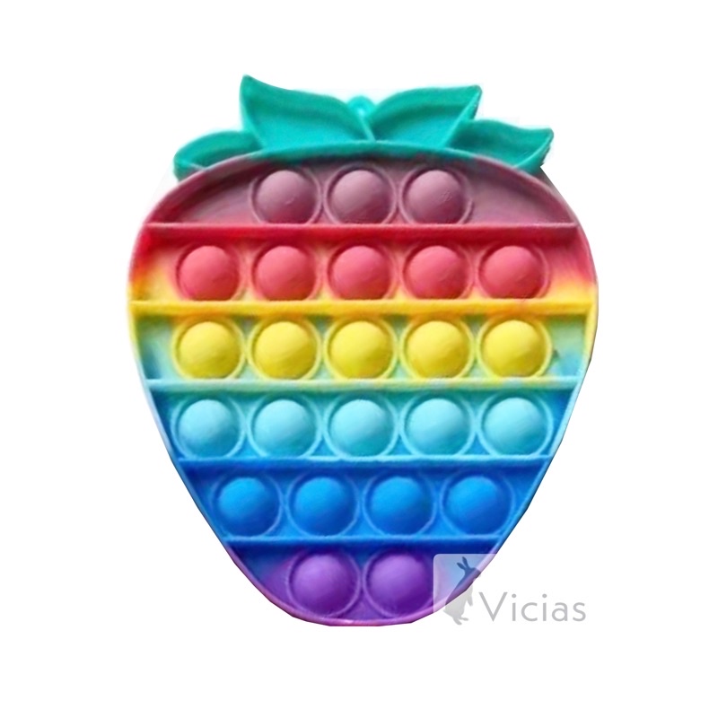 Pop It Fidget Toy Murah Rainbow Mainan Anak Penghilang Stress Tiktok-STOBERI rgb PREMIUM