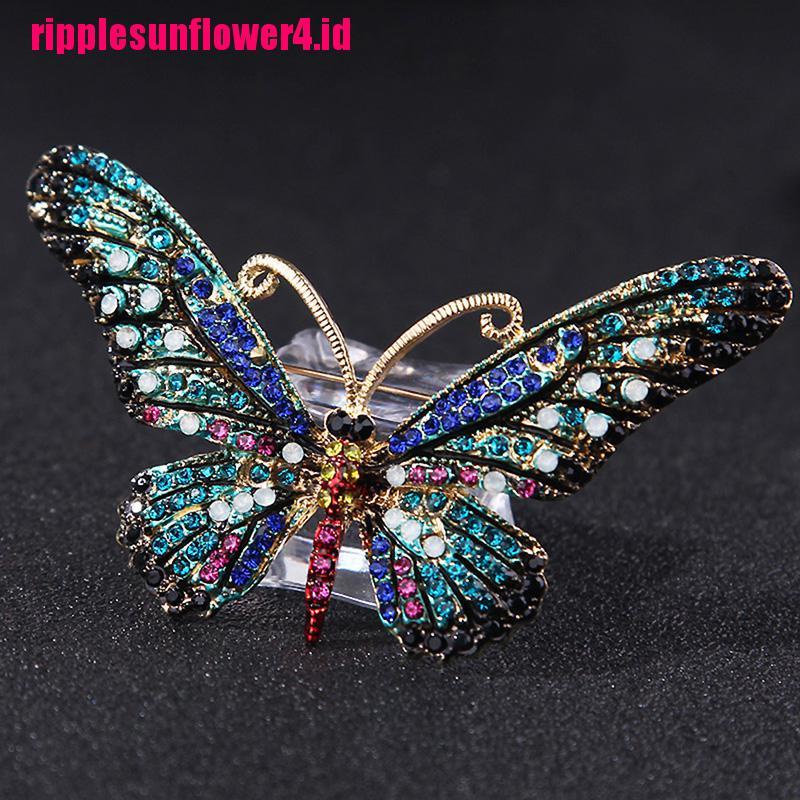 Butterfly Bros Kristal Berlian Imitasi Bentuk Kupu-Kupu