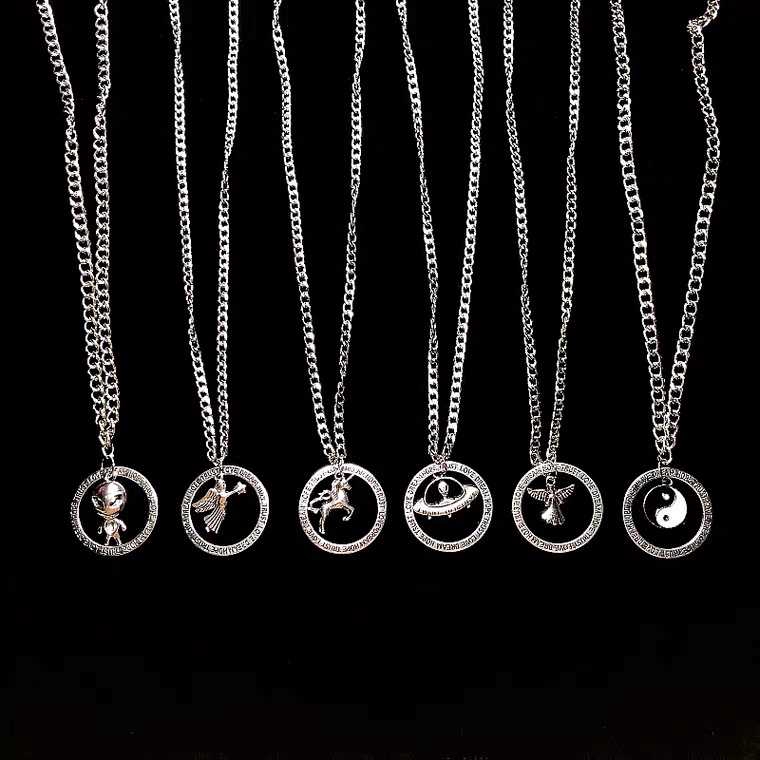 19101Trendy Alien Gossip Pendant Wild Necklace