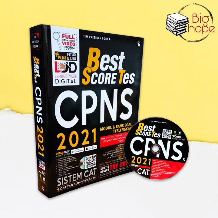 BUKU TES CPNS - BEST SCORE TES CPNS 2021 MODUL & BANK SOAL TERLENGKAP