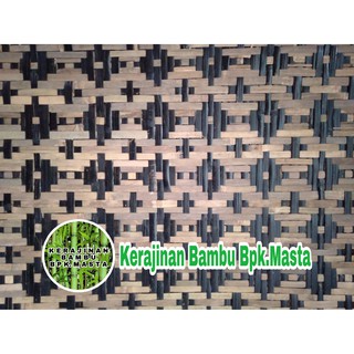 Kerajinan Anyaman Bambu Bilik Kulit Bambu Motif Warna Hitam Harga