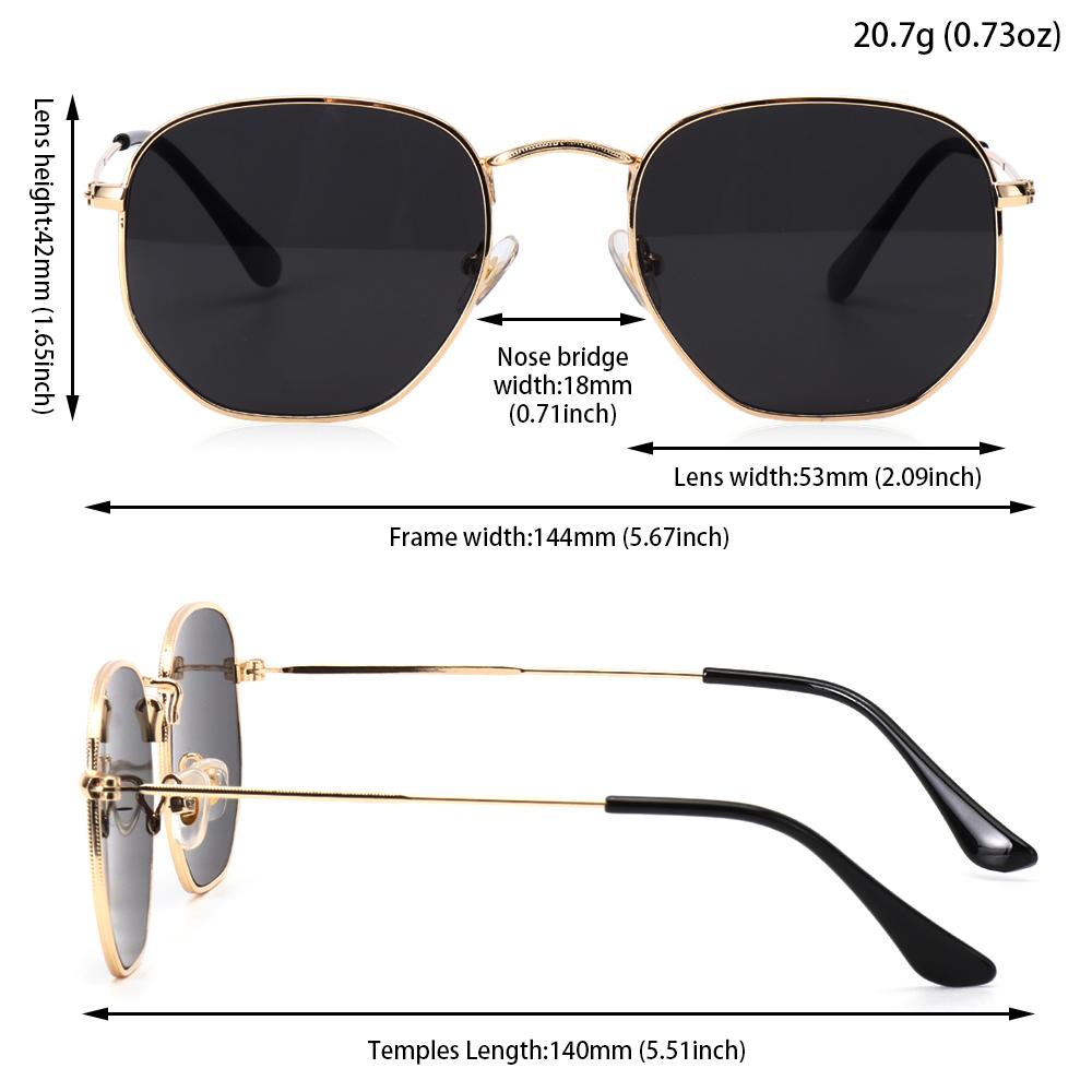 Wonder Kacamata Hitam Persegi Kecil UV400 Mengemudi Kacamata Eyewear Sun Glasses