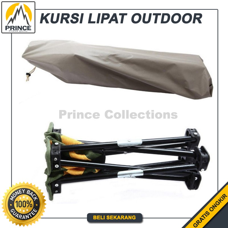 Kursi Lipat Outdoor Portable Kursi Bangku Mancing Camping Hiking Kursi Gunung Design Army