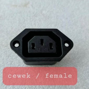 Soket ac 3p soket ac power komputer computer male female cowok cewek - cewek / FEMALE