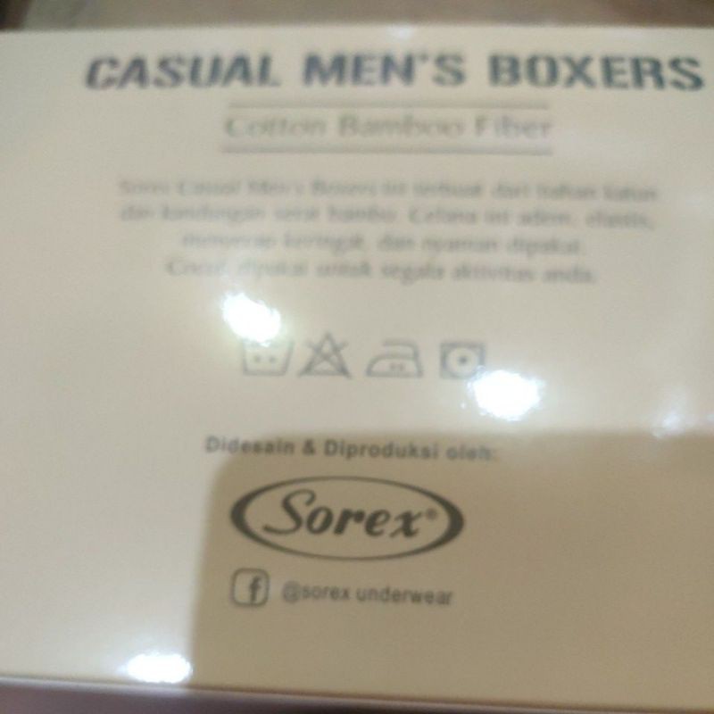 Sorex Men's boxers M 2012 cotton bamboo fiber( harga perbiji) s,m,l,xl