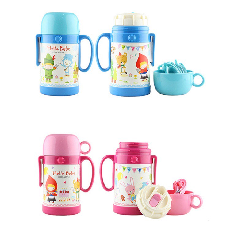 Lock&amp;Lock Lock &amp; n and Lock Hello Bebe Hot &amp; Cool Tumbler Vivid Party 400ml 400 ml