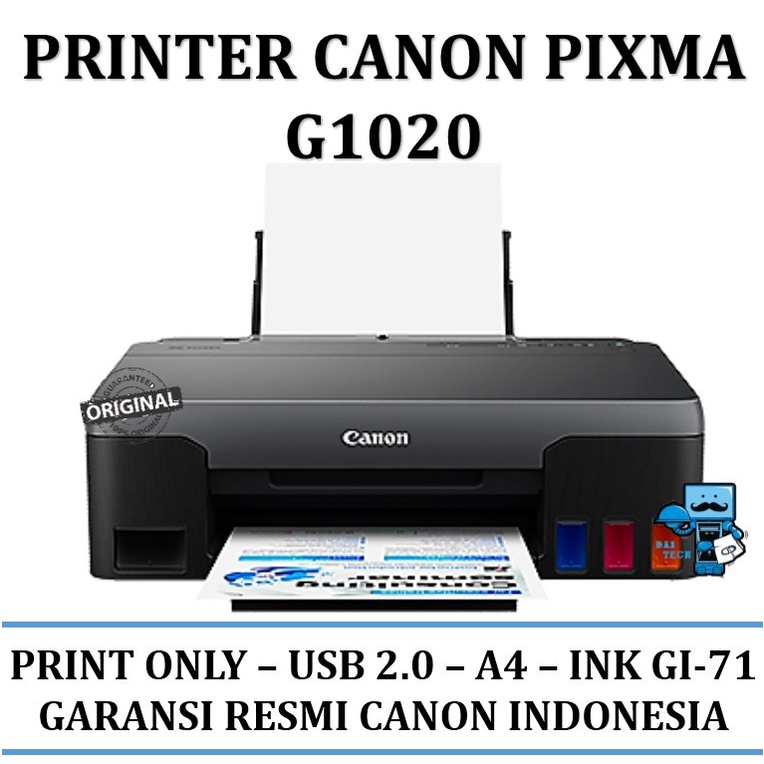 Printer Inkjet Canon Pixma G1020 Print Only - Original