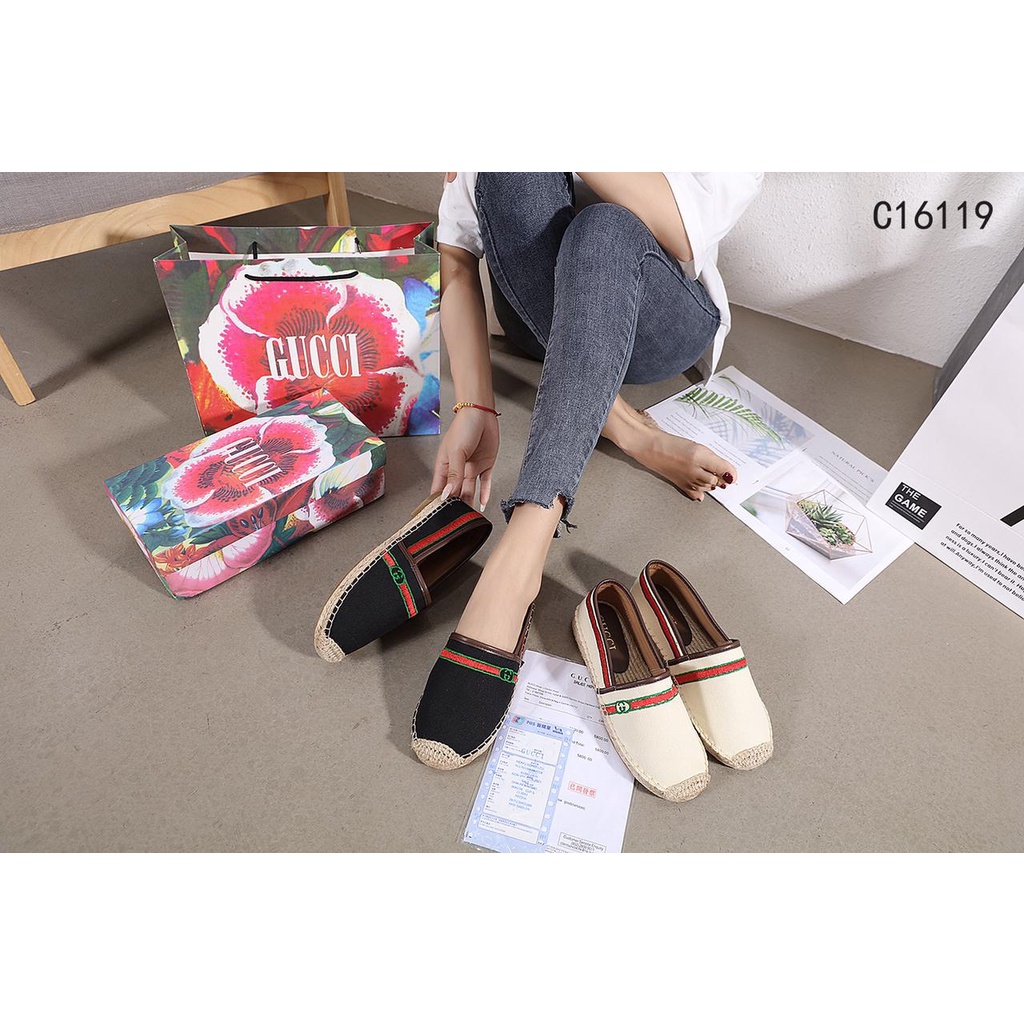 GC  Espadrilles Canvas Flat Shoes C16119 Sepatu Flat &amp; Ballerina Sepatu Wanita