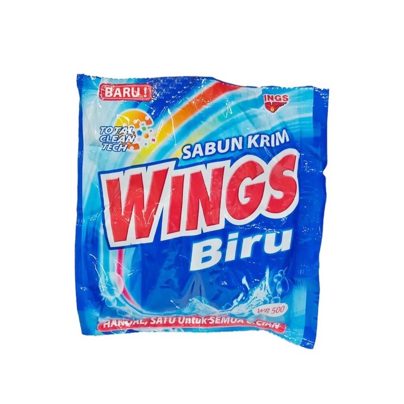 Wings Biru Cream 196Gr WB500 Sachet - Sabun krim Wings biru - Ekonomi Cream - Ekonomi Krim Colek