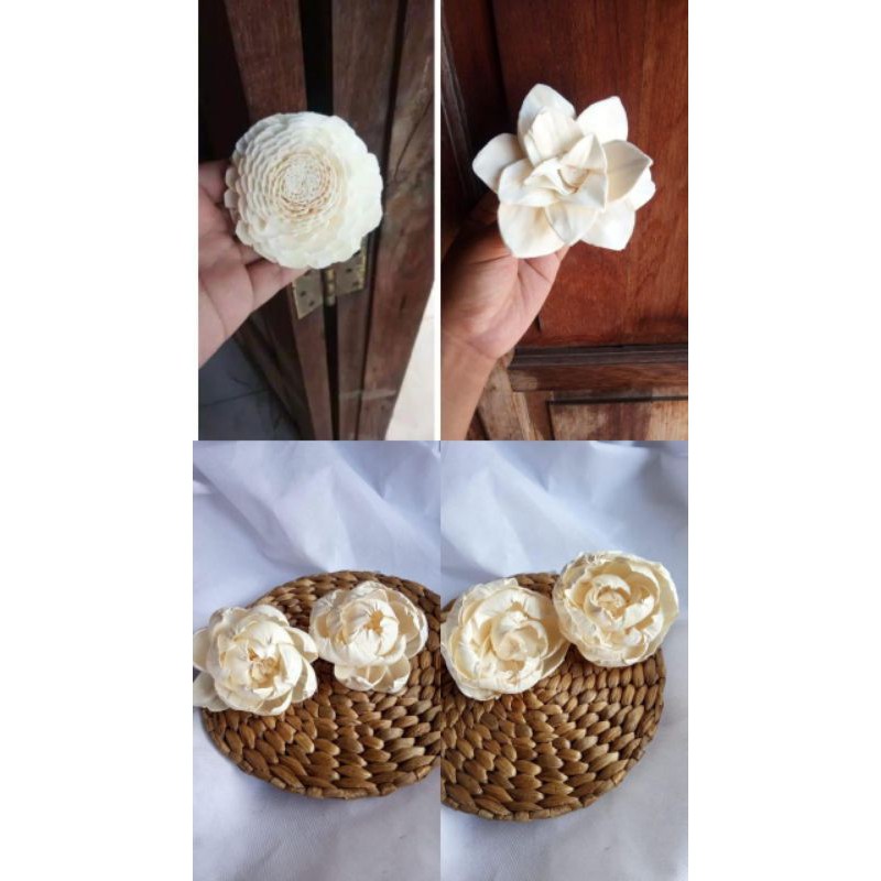 bunga sola wood flower (9 cm)