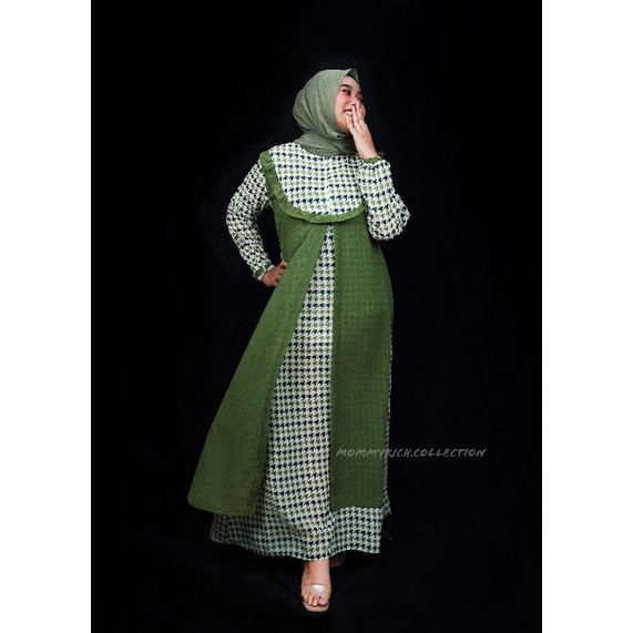 GAMIS GROSIR MURAH CERUTY FULL FURING MOTIF ETNIK[NIK]