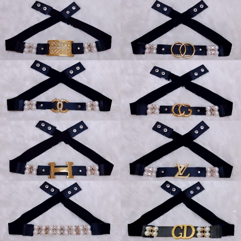 ikat pinggang karet mutiara fashion belt korea belt elastis