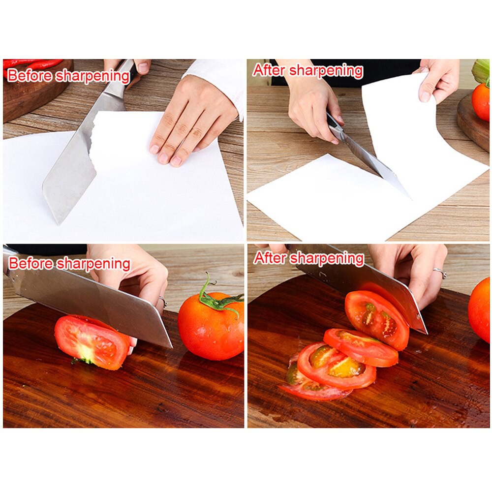 Alat Pengasah Pisau dengan Pegangan Ergonomis | 3 Tahap Asahan | Knife Sharpener with handle