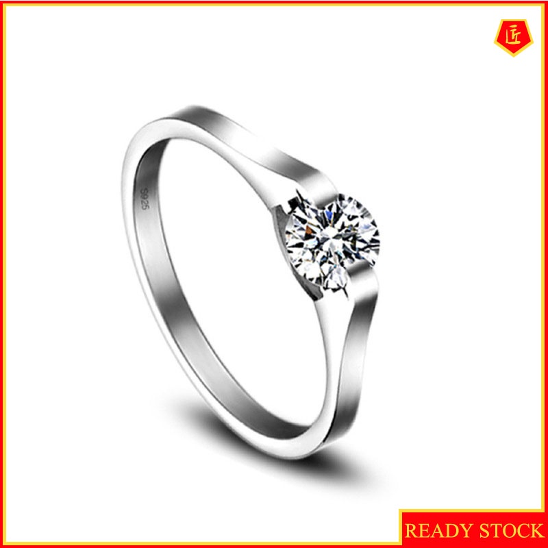 [Ready Stock]Fashion Simple Moissanite Ring