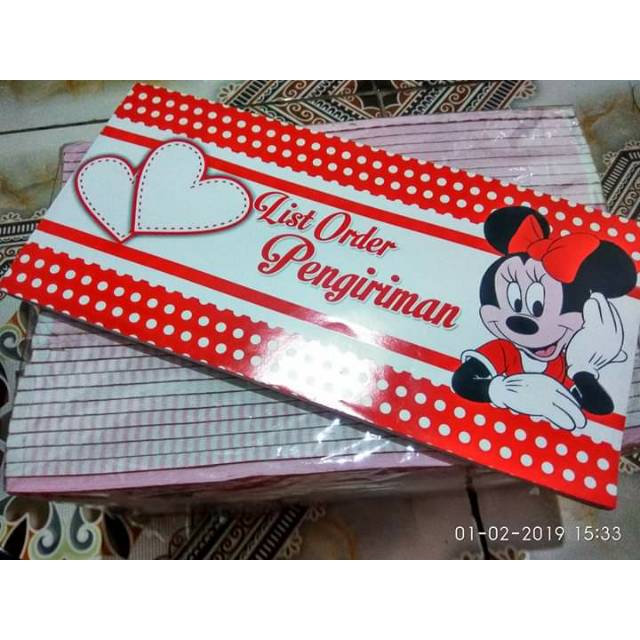 

List order Pengiriman model kwitansi (sobekan kecil arsip)