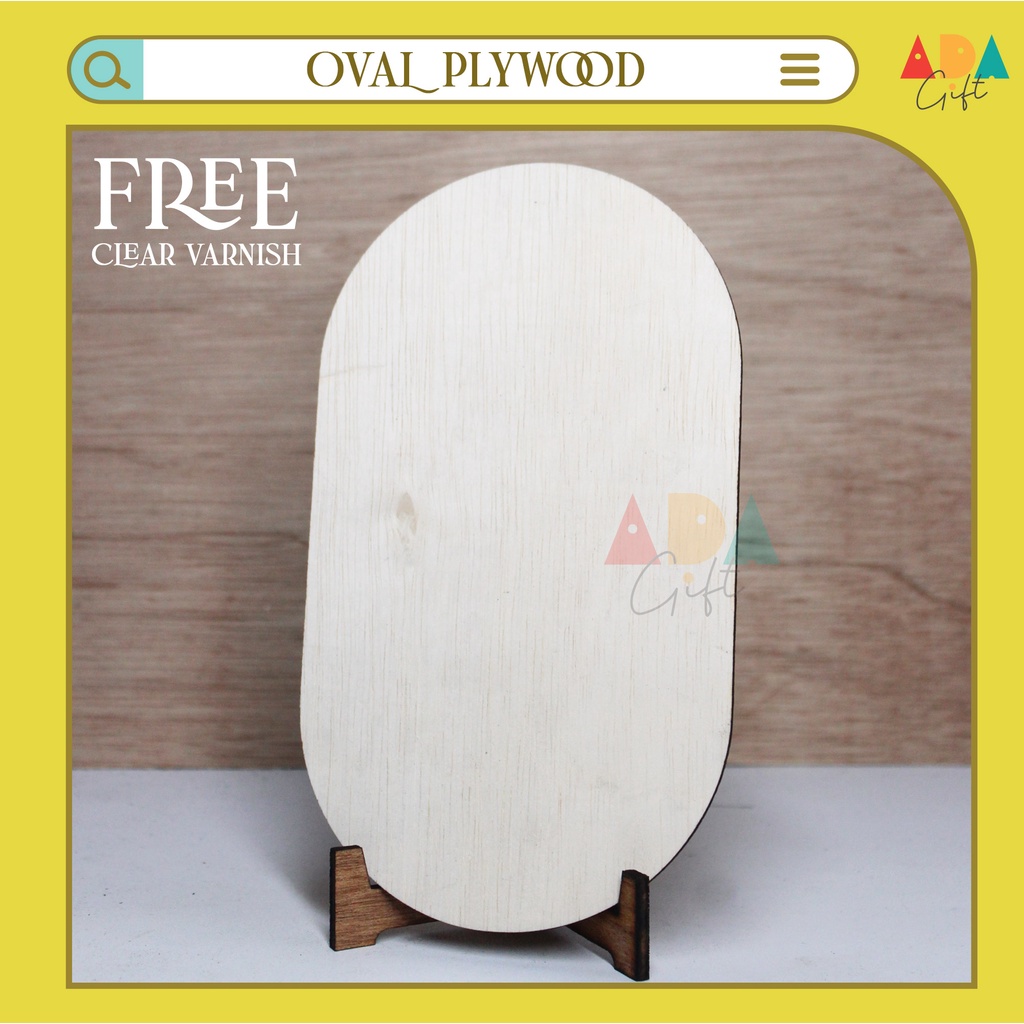 Chipboard Plywood Oval | Scrapbook Plywood Oval | Frame Plywood Oval | Pigura Plywood Oval | Dekorasi Mahar