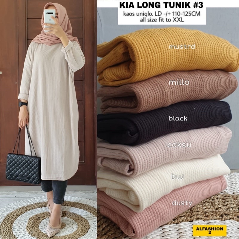 KIA LONG TUNIK #3 - KAOS UNIQLO