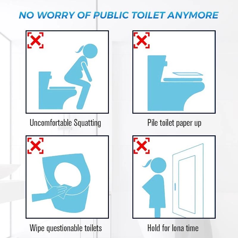 1 Pc/Bag PE Disposable Toilet Seat Covers For Home And Travel / Portable Toilet Covers Anti-Bacteria