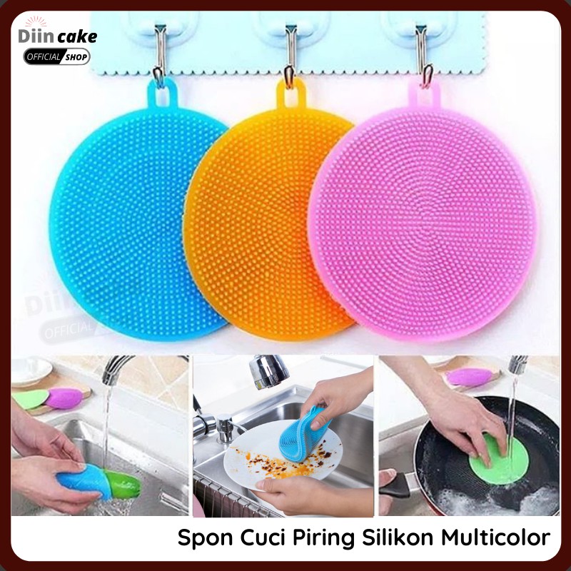 Spon cuci piring silikon multicolor serbaguna anti kuman / Spons Silicon