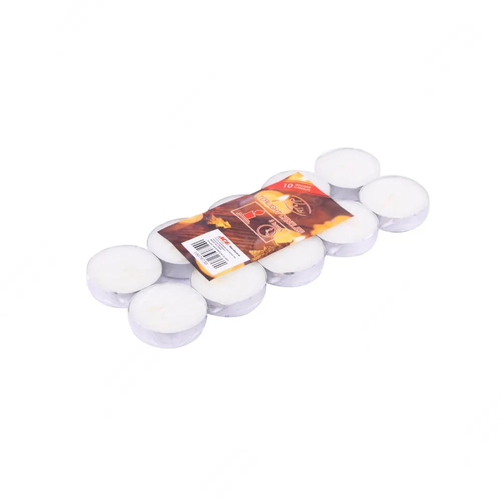 ACE Kris Set 10 Pcs Lilin Tea Light - Putih