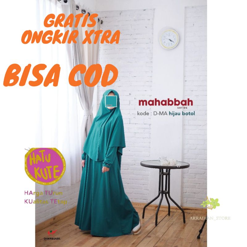 Gamis Syar'i Premium Dhikr And Sabr Mahabbah Series Hijau Botol