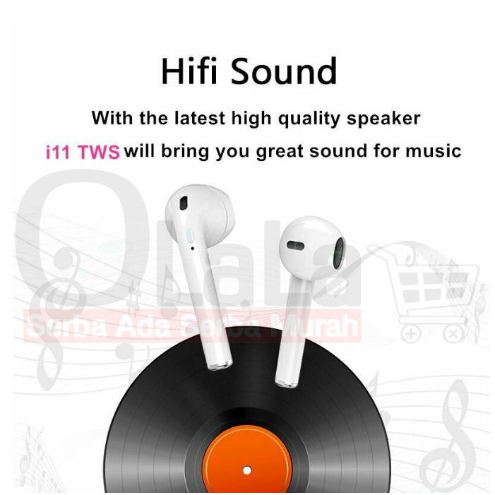 HEADSET BLUETOOTH 5.0 TWS i11 EARPODS WIRELESS EARPHONE OLL-i11