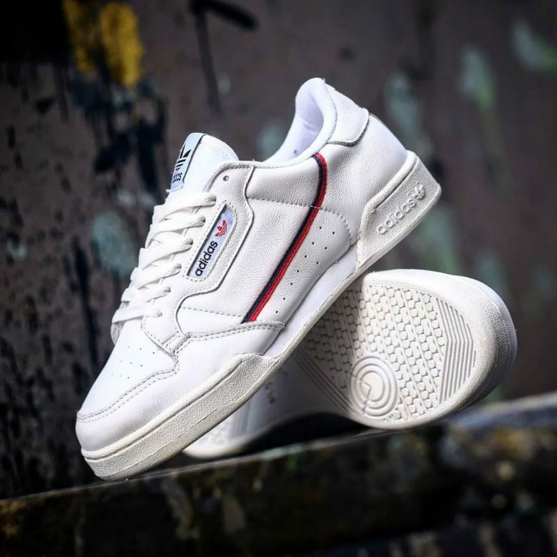 sepatu adidas continental 80s white red