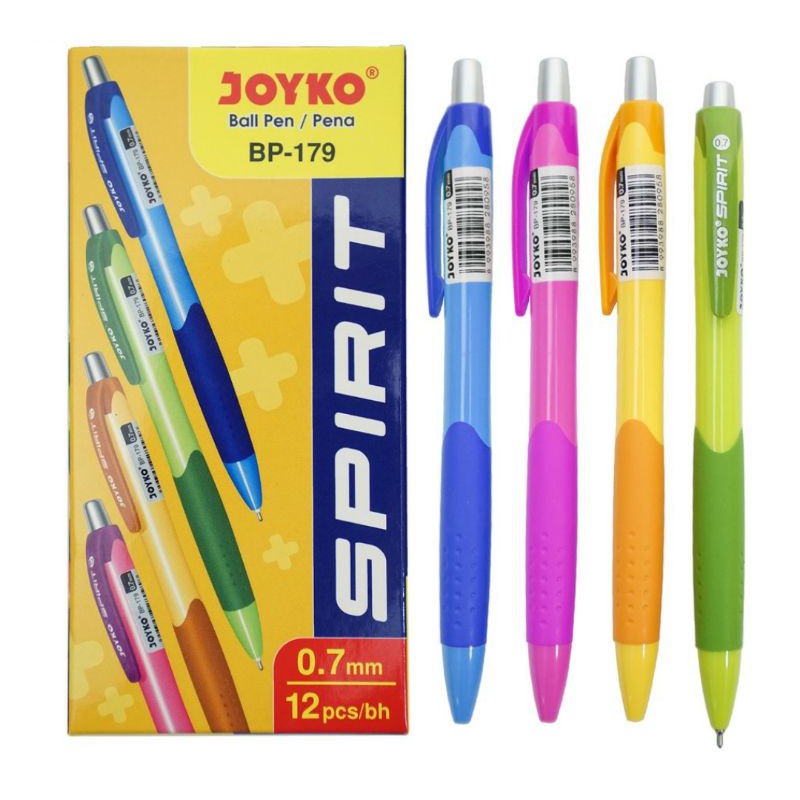 

Pulpen Joyko BP-179 Ball Pen Spirit Tip 0.7 mm Satuan - SHSNP