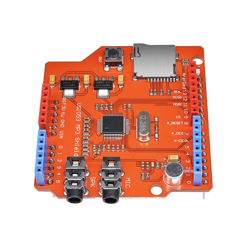 Arduino R3 Vs1053B Mp3 Music Shield Module Board Dengan Slot Kartu Tf Untuk Arduino