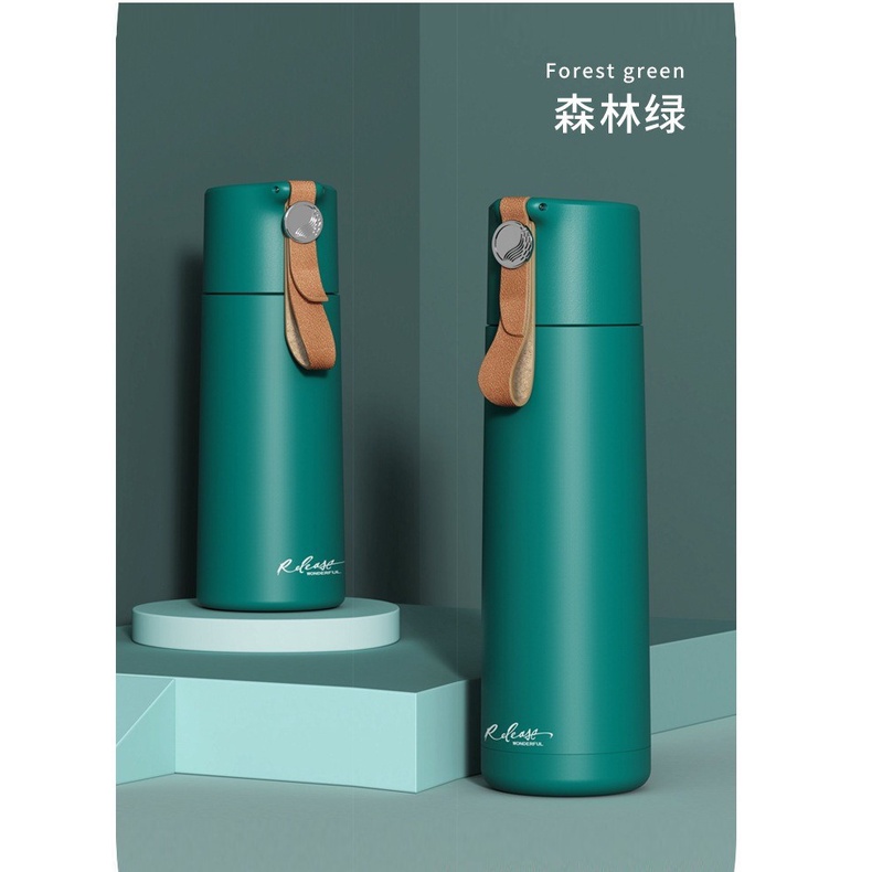 MOGYMOGY BTL007 Botol Minum Tumblr Termos Aestetik dengan Tali Tahan Panas Dingin Thermos Drinking Bottle
