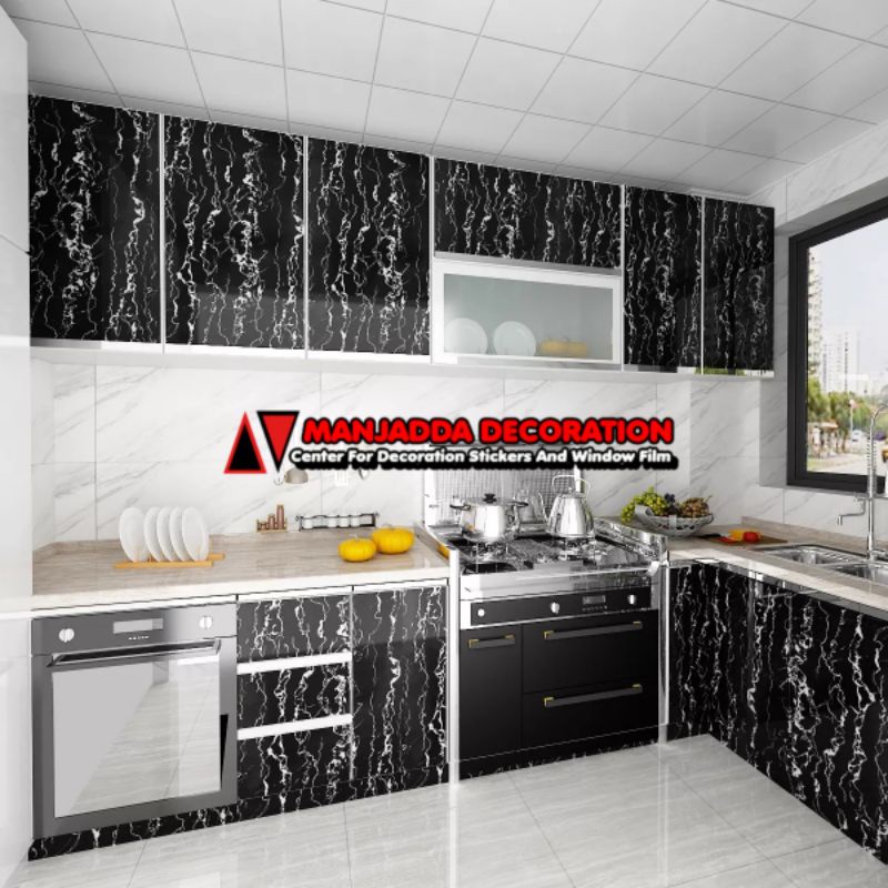 WALLPAPER STIKER MARMER MOTIF PREMIUM MARBLE LEMARI DAPUR MEJA