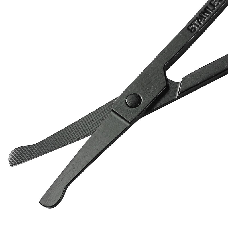 KNIFEZER Gunting Cukur Bulu Hidung Nose Hair Scissor Stainless Steel - HITAM