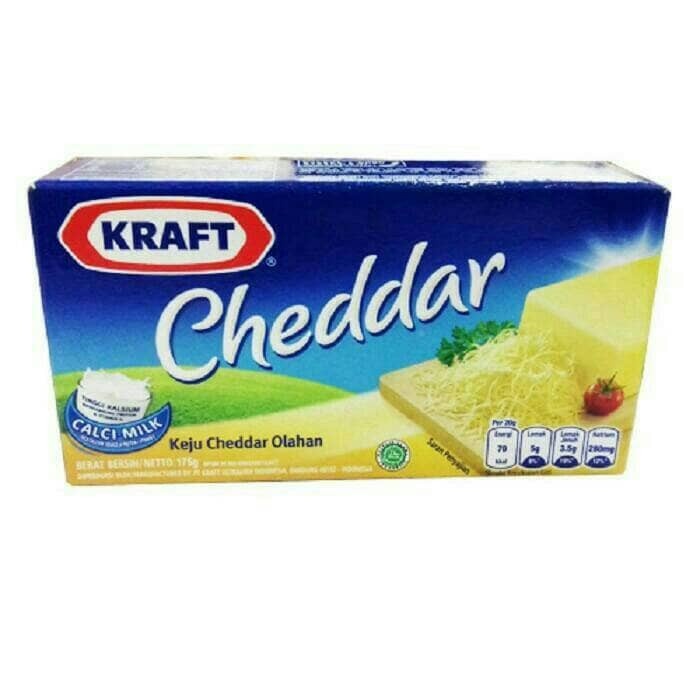 

Keju- Keju Kraft Cheddar 175Gram -Keju.