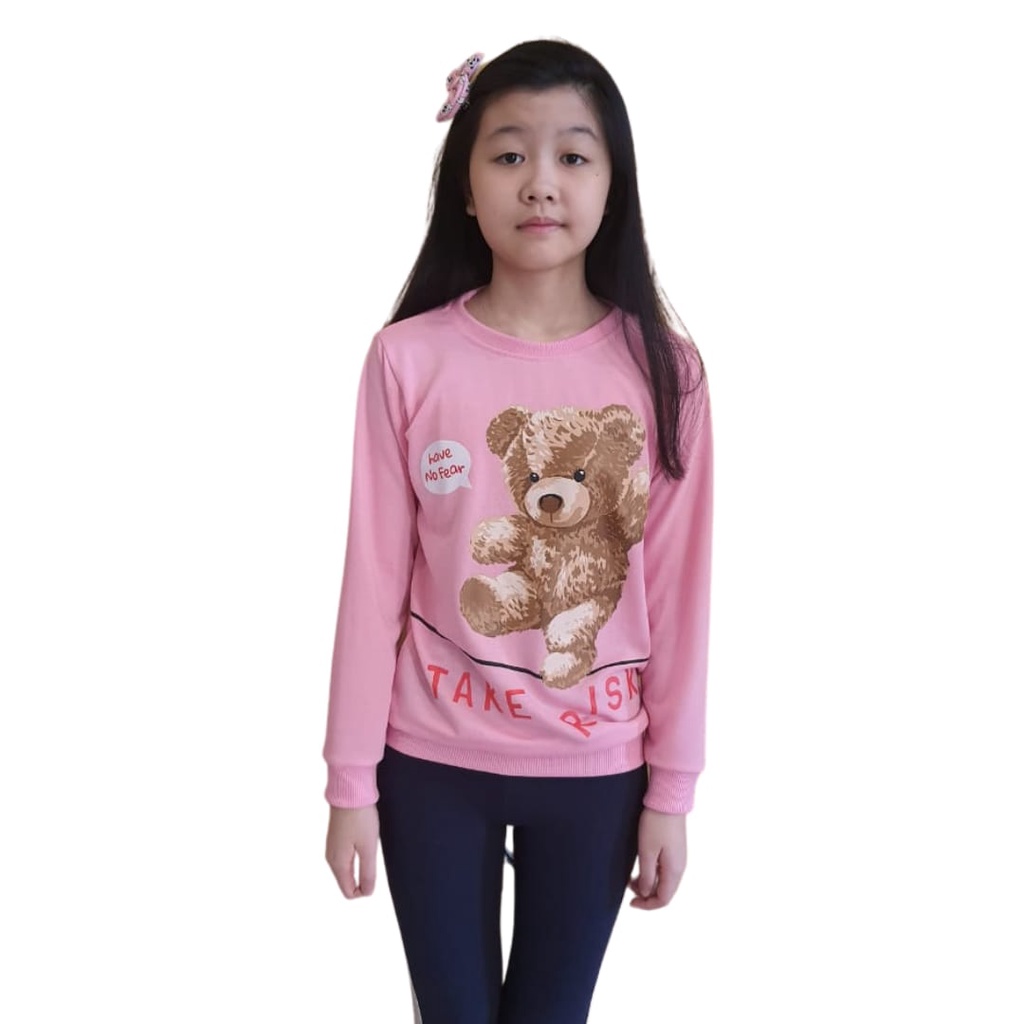 Sweater Anak Perempuan Motif Karakter umur 3-12 tahun