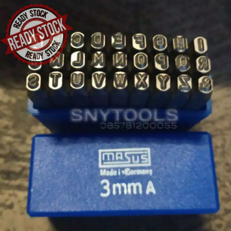 

Original MASUS Germany Huruf Ketok 3 mm Stamp Punch Letter A - Z